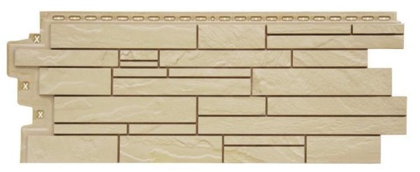 Фасадная панель Grand Line Скала Стандарт бежевый купить в Истре