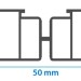 Лага алюминиевая KRONEX 50x25x3000 мм несущая купить в Истре