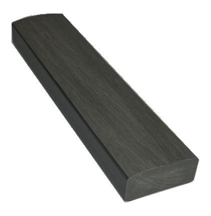 Лавочный брус Ecodecking Некст полнотелый брашированный 70х35 графит (под заказ) купить в Истре