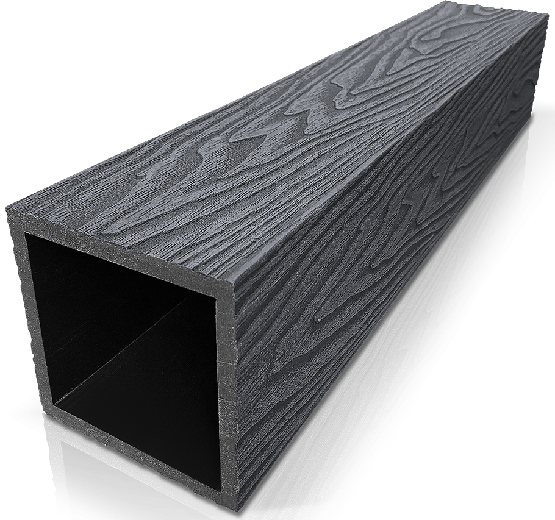 Столб ДПК 3D GardenParkett фактура дерева Графит купить в Истре