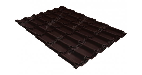 Металлочерепица классик GL 0,5 Quarzit RAL 8017 шоколад Metallic купить в Истре