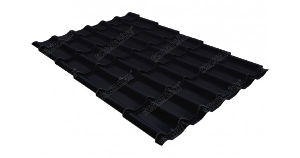 Металлочерепица классик 0,45 Drap RAL 9005 черный купить в Истре