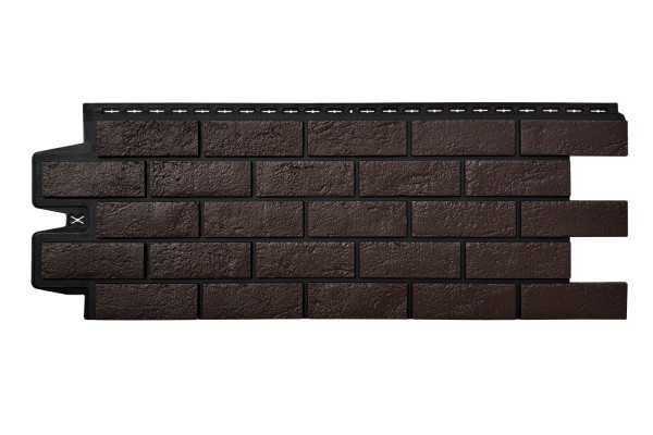 ФП Grand Line состаренный кирпич премиум Шоколадный (шов RAL 9005) купить в Истре