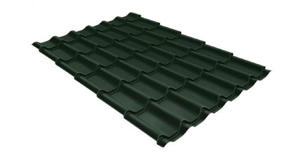 Металлочерепица классик 0,5 Satin RR 11 темно-зеленый купить в Истре